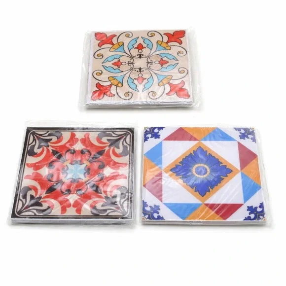 3 Pack of 10 Vintage Tile Decals Self-Adhesive Waterproof Wall Sticker Backspl