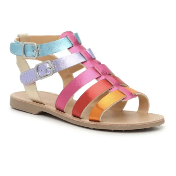 NIB Kelly & Katie Chloe Gladiator Rainbow Sandal Size 12T