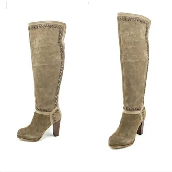 👢CARLOS SANTANA Marina Over-the-knee Marina Boots - Taupe