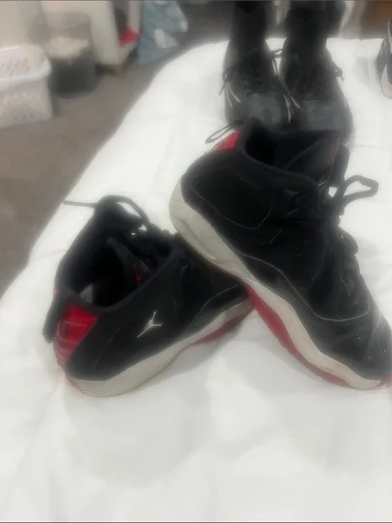 Nike Air Jordon Kids Black and Red Sneakers