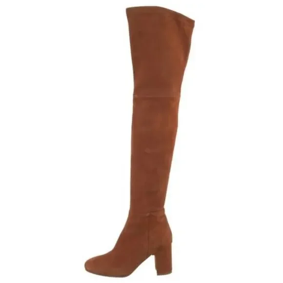 Aquatalia Barbera Rust Suede Over The Knee Boots Women Size 6 EXCELLENT
