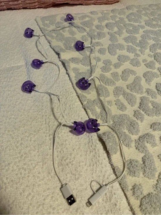 Purple cat Lights USB String