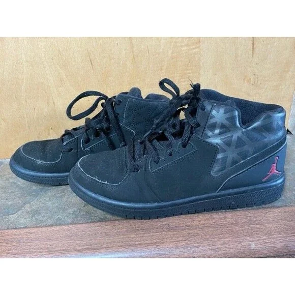 Kids Youth 1.5Y NIKE AIR JORDAN 1 Flight 3 Black Toddler Hi Top Sneakers‎