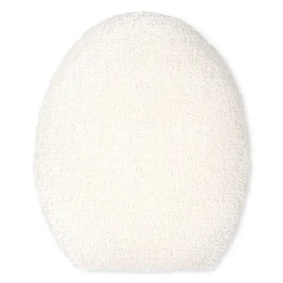 TOWN & COUNTRY EVERYDAY Ultra Plush Solid Tufted Toilet Lid Cover White 18