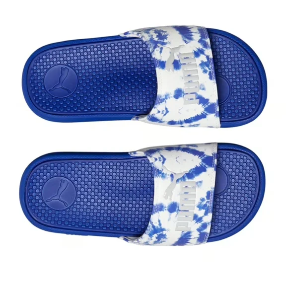 NWT Cool Cat Shibori Jr. Slide Sandal Blue Tie Dye Print Kids Size 4