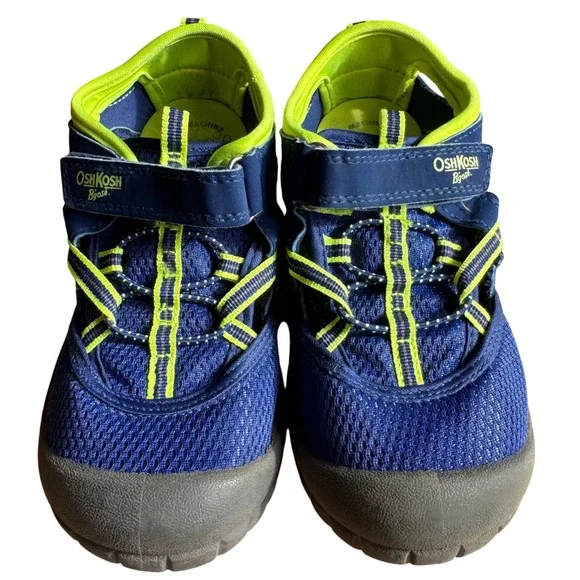 OshKosh B'gosh Kids Washable Shoes‎ Size 12 Toddler Boys Navy Neon Water Shoes