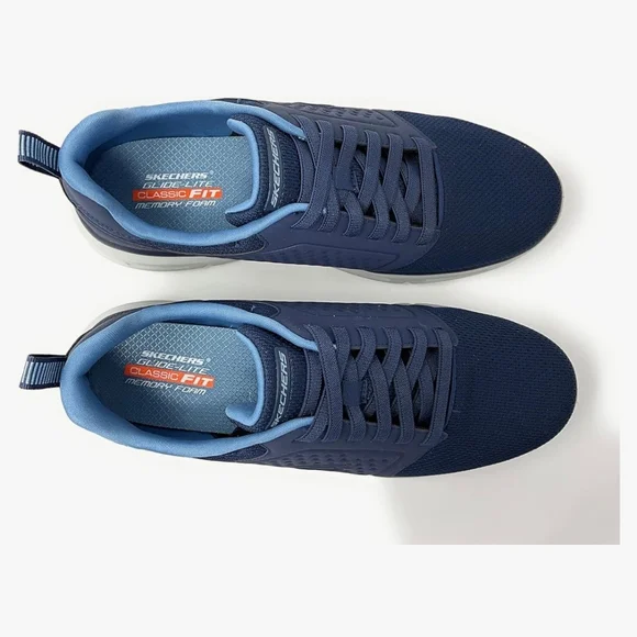 Skechers Glide-Lite Men's Classic Shoes Fit With Memory Foam (Navy, Medium 9.5)