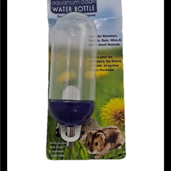 Blue Small Pet Feeder with Transparent Design