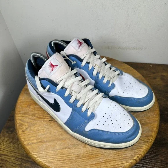 Jordan 1 Low SE Industrial Blue White Varsity Red Sneakers HM3711-144 Mens 11