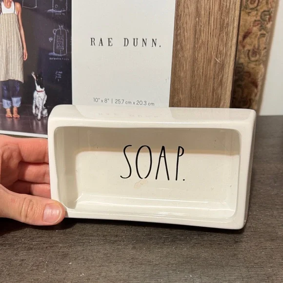 Rae Dunn ceramic soap dish for bathroom
