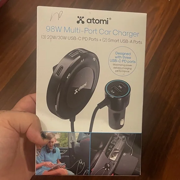 Atomi 98W Multi-Port Car Charger