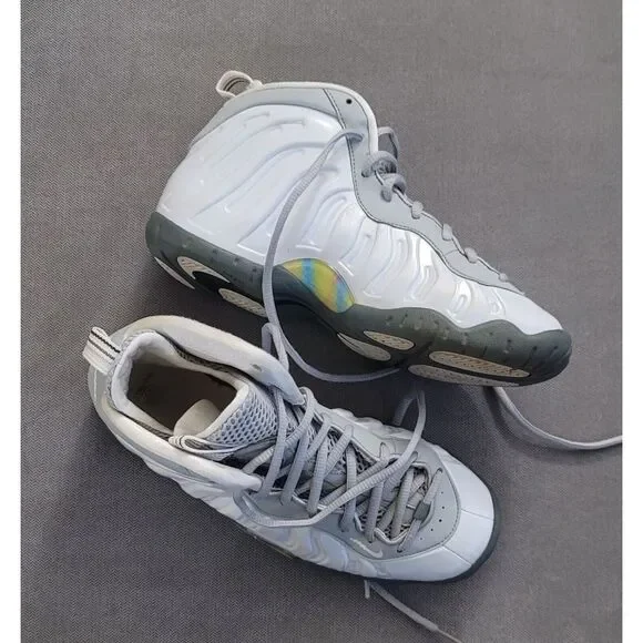 Nike Little Posite One GS 'Rainbow Pixel' CU1054-001 Size 4.5 Y‎
