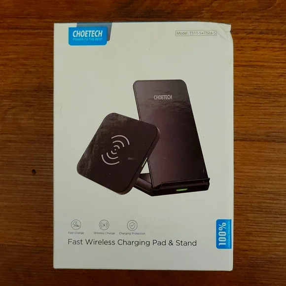 CHOETECH Model T511-S+T524-S fast wireless charging pad & stand 10W New…