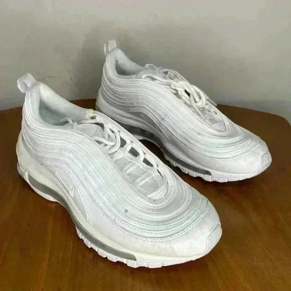 Nike Air Max 97 Triple White Youth Size US 5Y