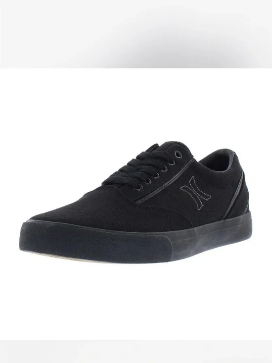 Men's Hurley Arlo Lace Up Black Casual Canvas Sneakers Size 11