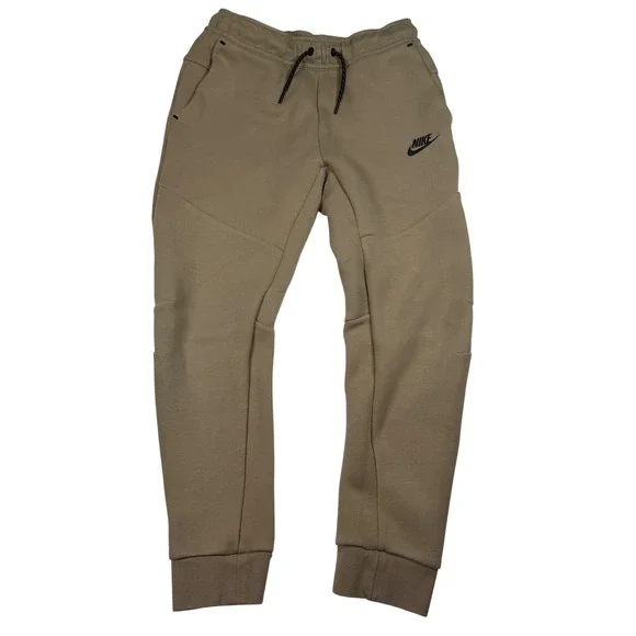 Nike Kids Tech Fleece Joggers Tan Khaki Sweatpants Boys Large L CU9213-247