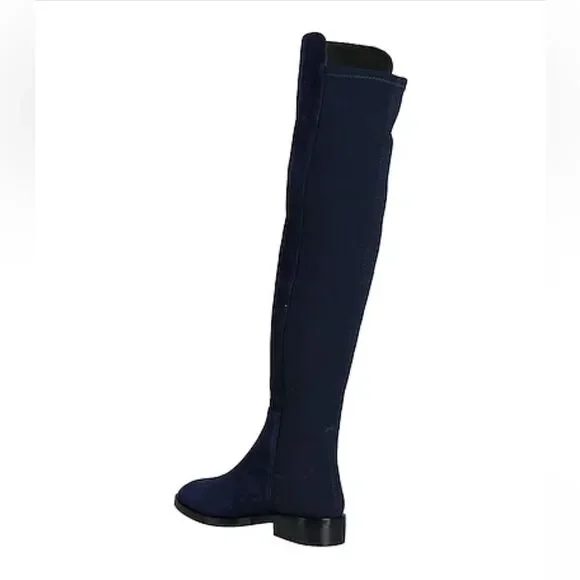 Stuart Weitzman OTK boots midnight blue