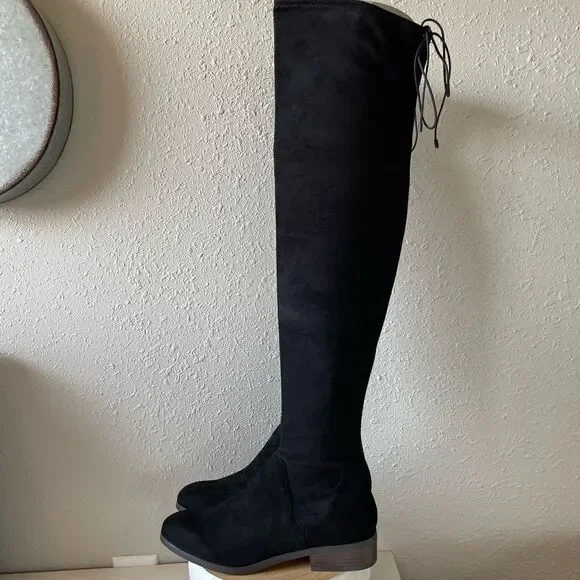 NIB Soul Society Mushroom Black Ravena Knee Boots Size 8M
