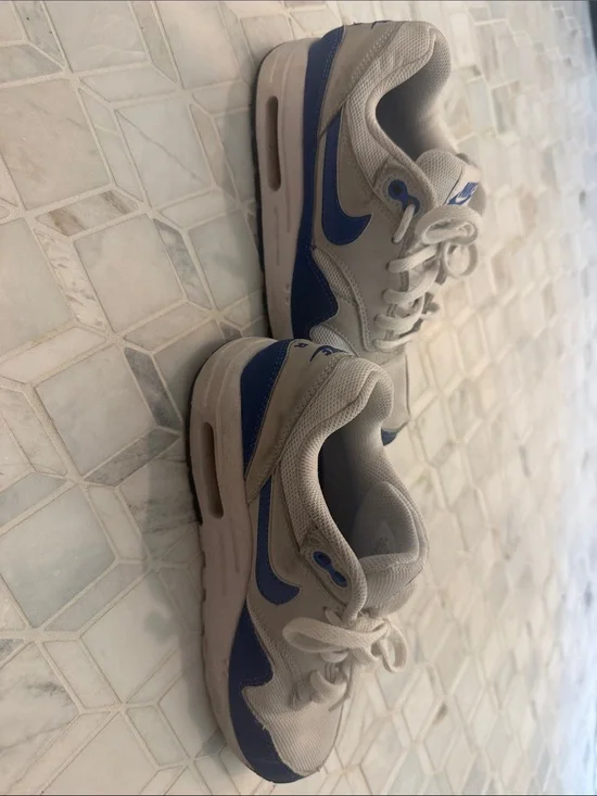 Nike Kids Sneakers in Light Gray and Royal Blue