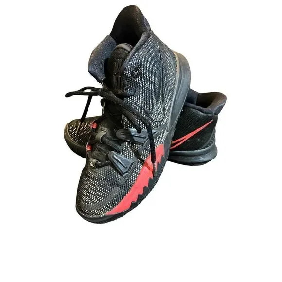 Nike Kyrie 7 “Bred” (GS) Big Kids’ Shoes Black-University Red ct4080-005 / SZ: 4