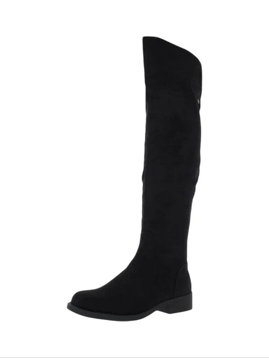 NWOT Sun & Stone Over-The-Knee Black faux Suede Boot - Women 7.5