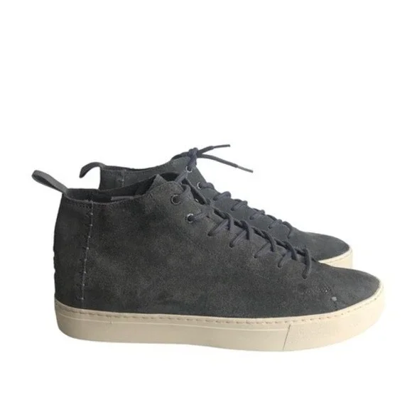 TOMS Men's Gray Suede Leather Lace-Up High‎ Top Sneakers Shoes Size 11.5