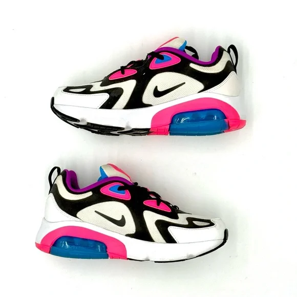 Nike Air Max 200 GS Shoes Youth Size 4.5 Y Pink White Sneakers AT5630-100‎