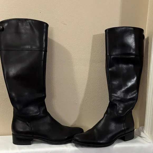 TREMP Elegant Black Leather Women's Boots