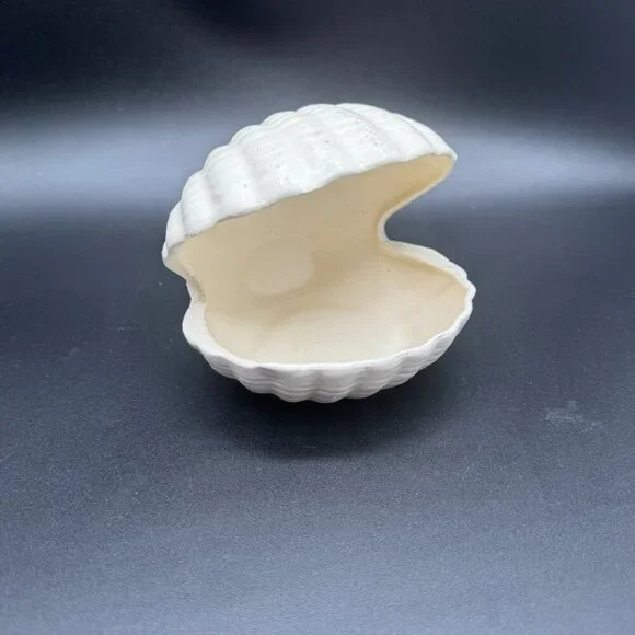 Vintage kitchen bathroom Double Clam Shell Dish read