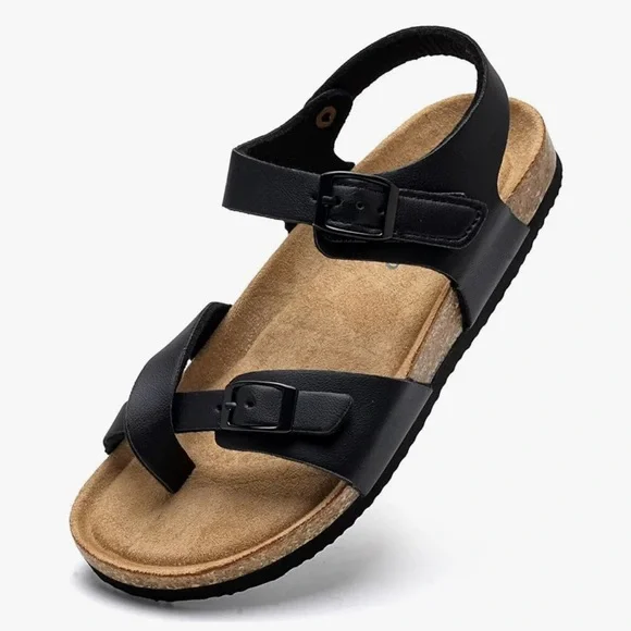 🖤Torotto Girls/Boys Sandals with Cork Footbed Adjustable Buckle
