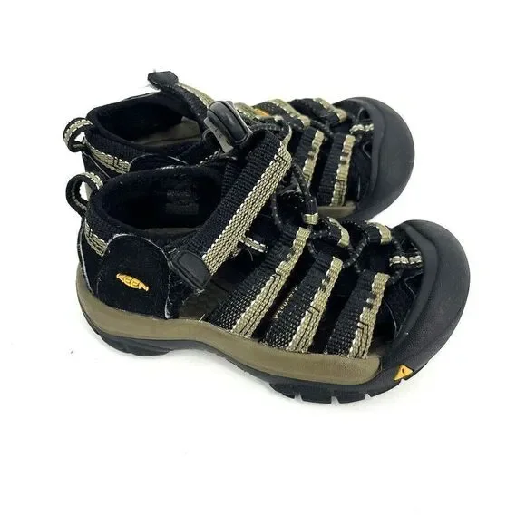 Keen Newport H2 Shoes Youth Kids Size 10 Green Black Outdoor Waterproof Boy Girl