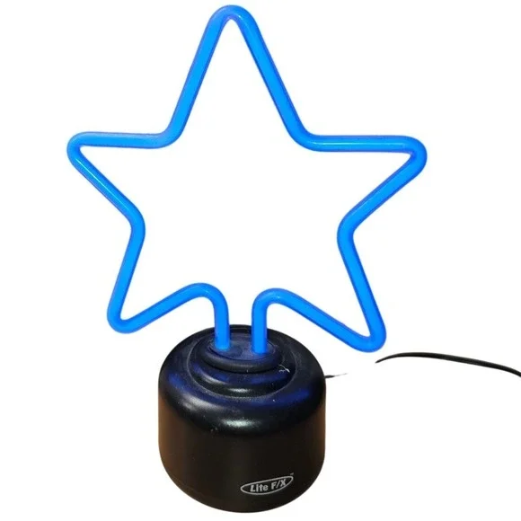 Starbrite Blue Neon Lite Model 16702 Lightweight Adapter included Star Shape‎