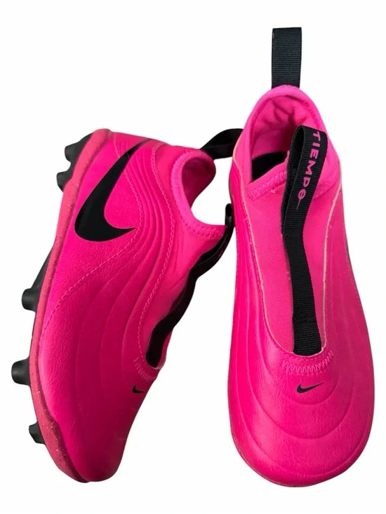 Nike Pink Tiempo Soccer Cleats with Black Swoosh