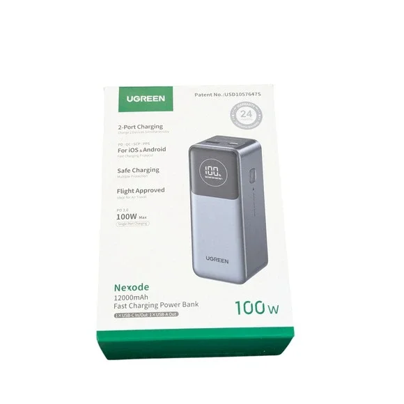 Aa2U UGREEN - Nexode 100W 12000mAh Fast Charge Power‎ Bank with Smart Display