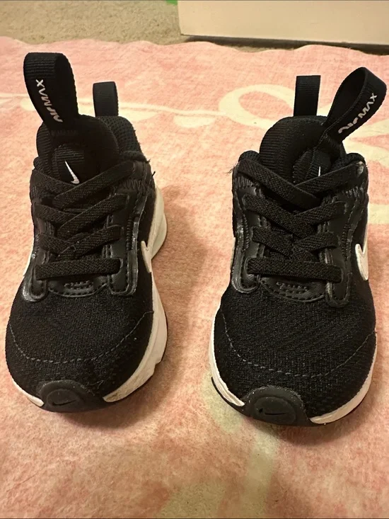 Nike Kids Black and White Air Max-style Sneakers