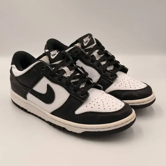 Nike Dunk Low GS Black White Panda Sneakers Size US 6.5Y
