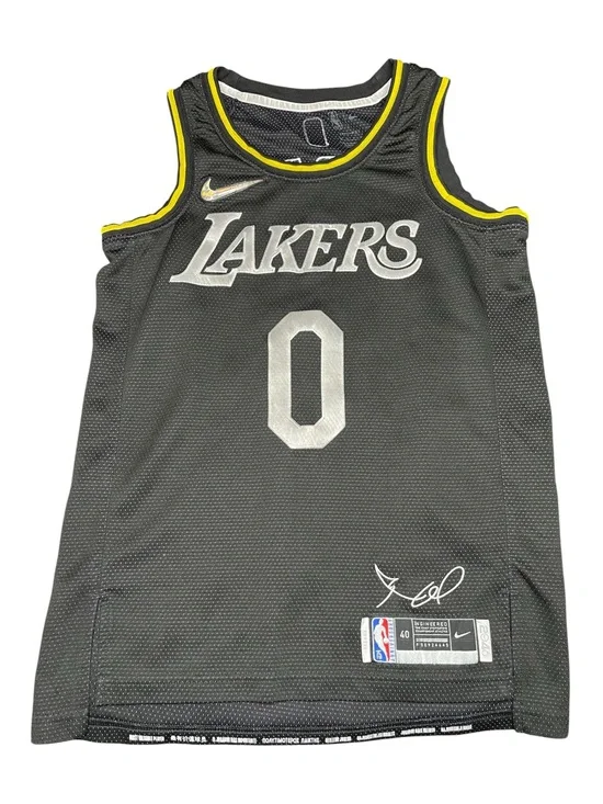 Nike Kids Los Angeles Lakers Black and Yellow Jersey Top - Number 0
