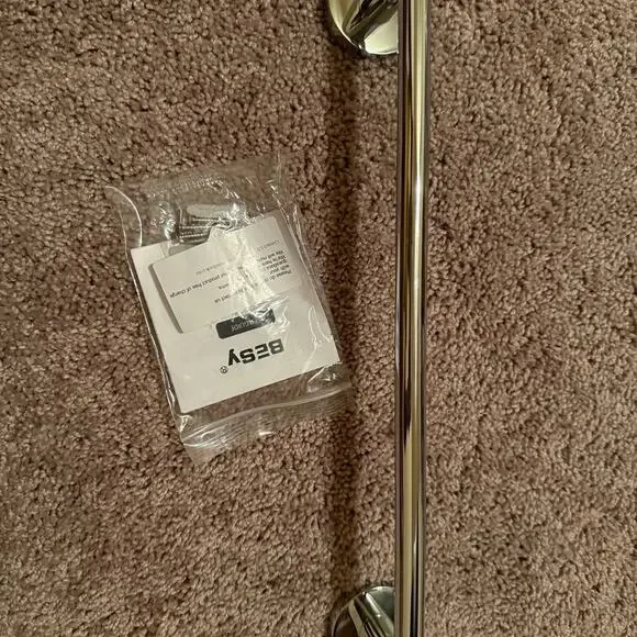 BESy Adjustable 15 to 26 Inch Single Bath Towel Bar for Bathroom brand new
