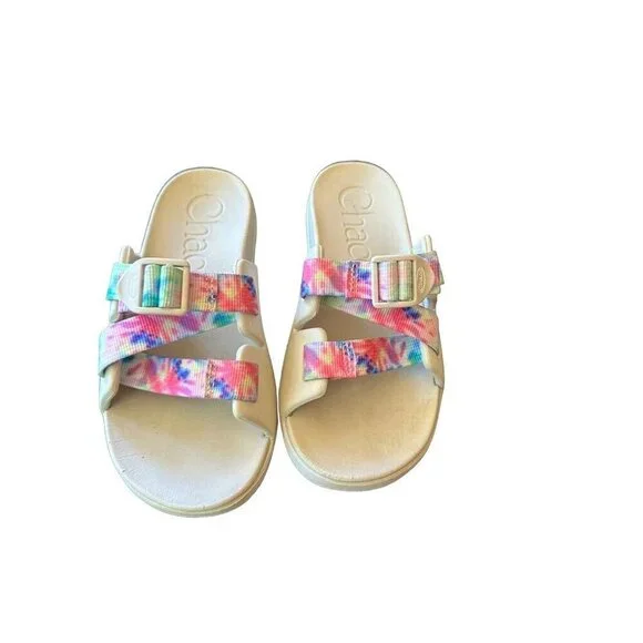 Chaco Kids' K3‎ Sandals Tie-Dye Straps Double Buckle Slip-On