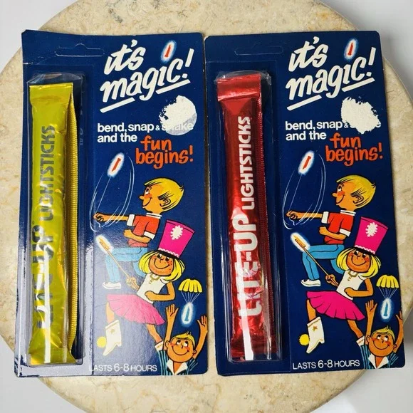 Vtg‎ Lite-Up Glow Stick Toy Light 1970s NOS 4th Of July Halloween Vintage Kids