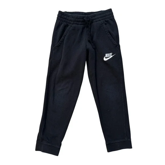 Nike Fleece Joggers Sweatpants Comfy Casual Activewear Black Kids‎ Small