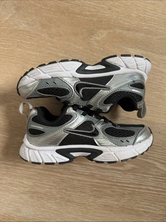 Nike Kids Silver, Black and White Running Sneakers