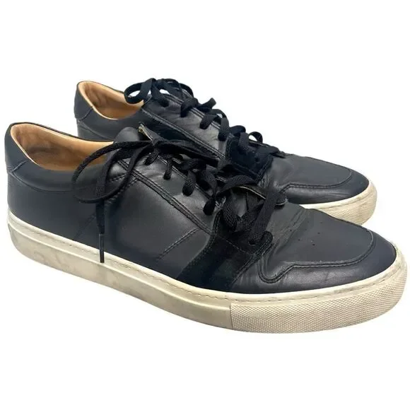 Great Brooklyn Men's Sneakers‎ Shoes Size 13 Triple Black Made In Italy
