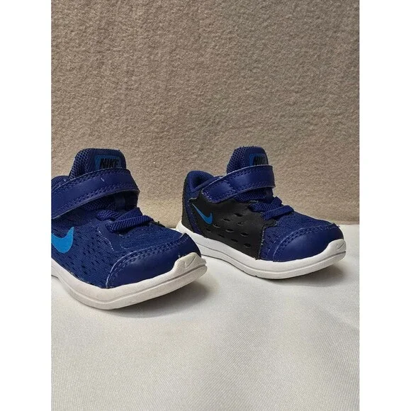 Nike Toddler Baby Boys Size 5c Tennis Shoes Blue Strap No-Tie