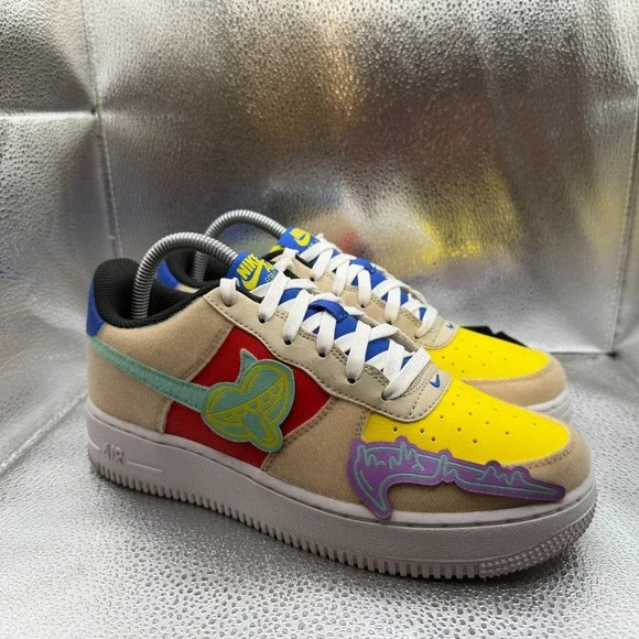Size 6Y Nike Air Force 1 Low‎ Multi-Color Boys Running Sneakers FN7818-100