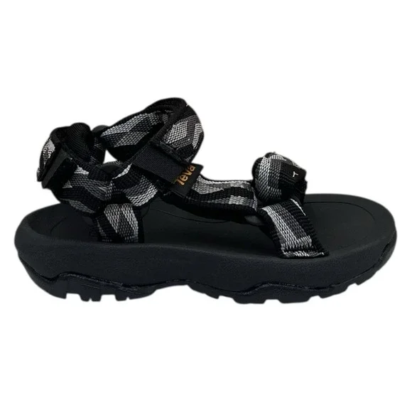Teva Baby Toddler Boys Adjustable Sport Sandals Size 5 Black Gray Open Toe