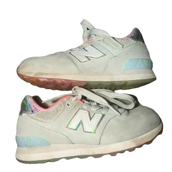 New Balance 574 Athletic Shoe - Little Kid - Grey / Multicolor Size 12 SRB