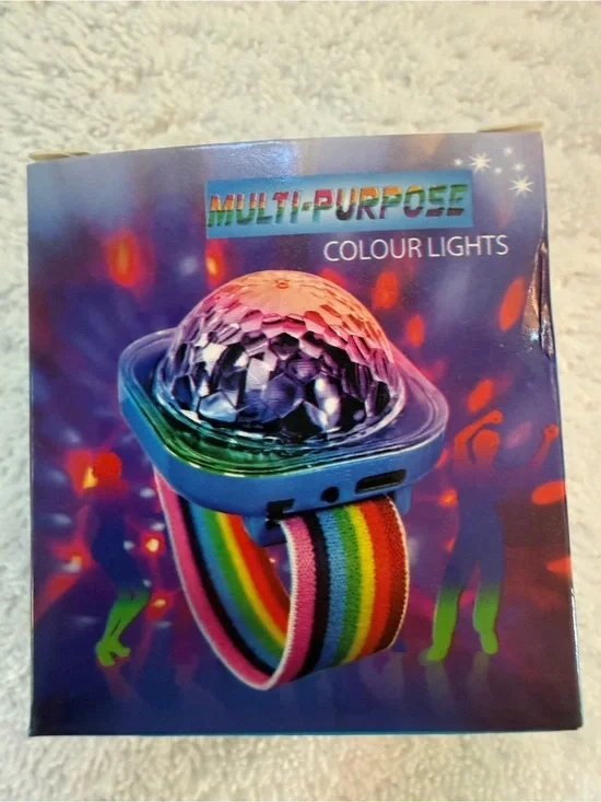 Colour Lights LED Party Wristband - Rainbow Stripe