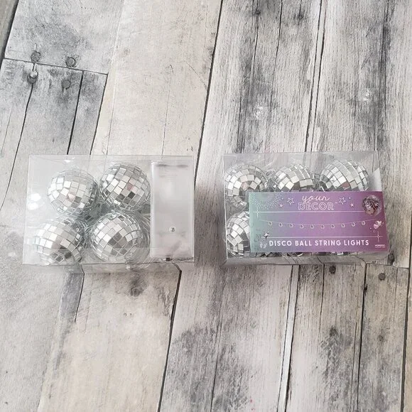 NWT - Your Decor Disco Ball String Lights (set of 2) 10 lights per string