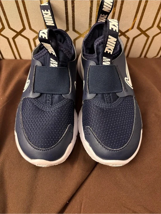 Nike Kids Navy and White Slip-On Athletic Sneakers